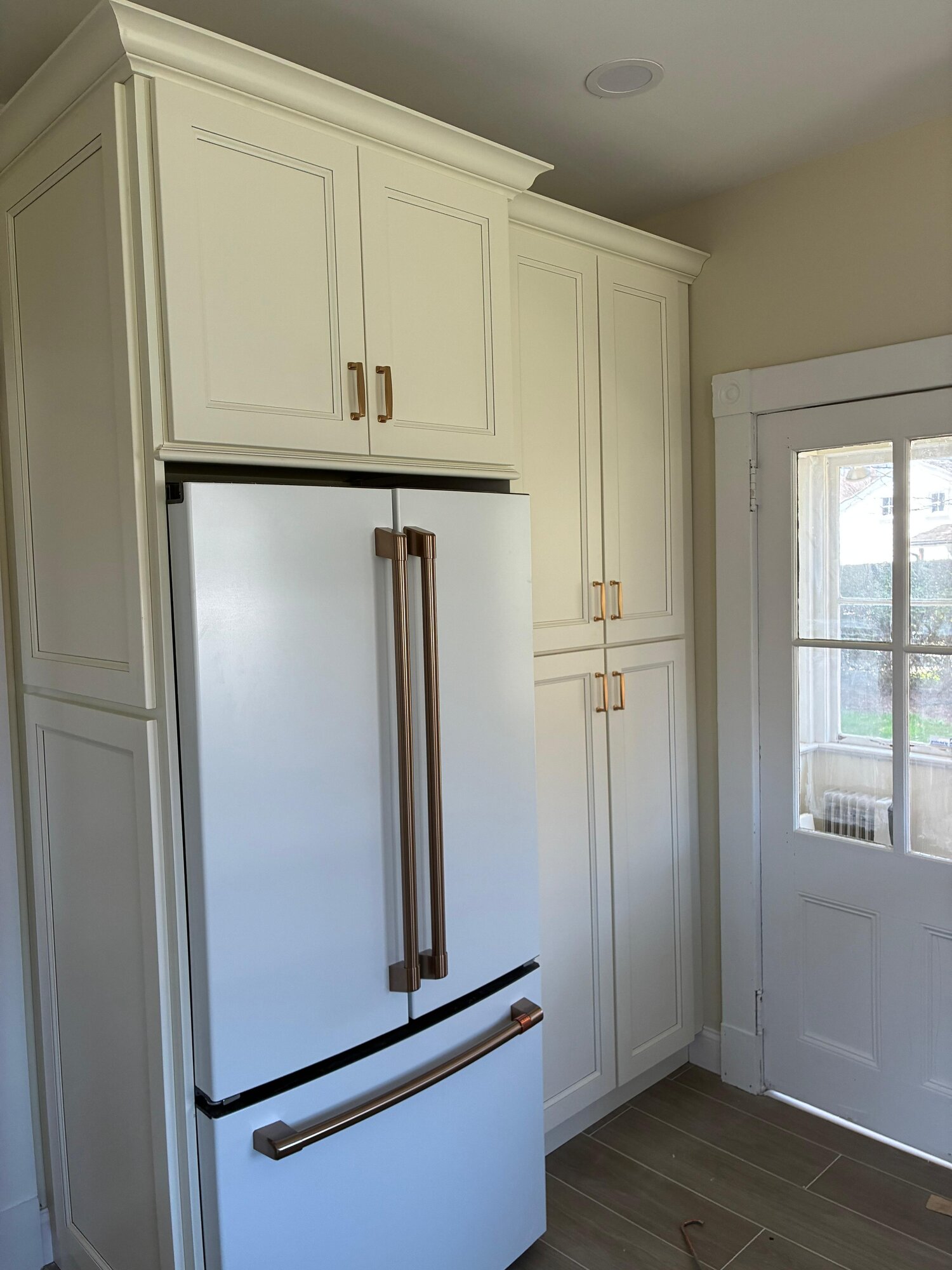 Luxury bathroom overview showing shower and vanity space