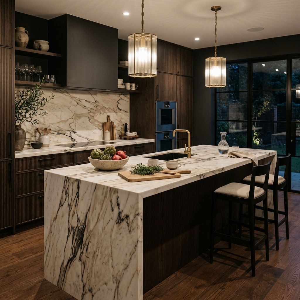 Luxury kitchen countertop fabrication