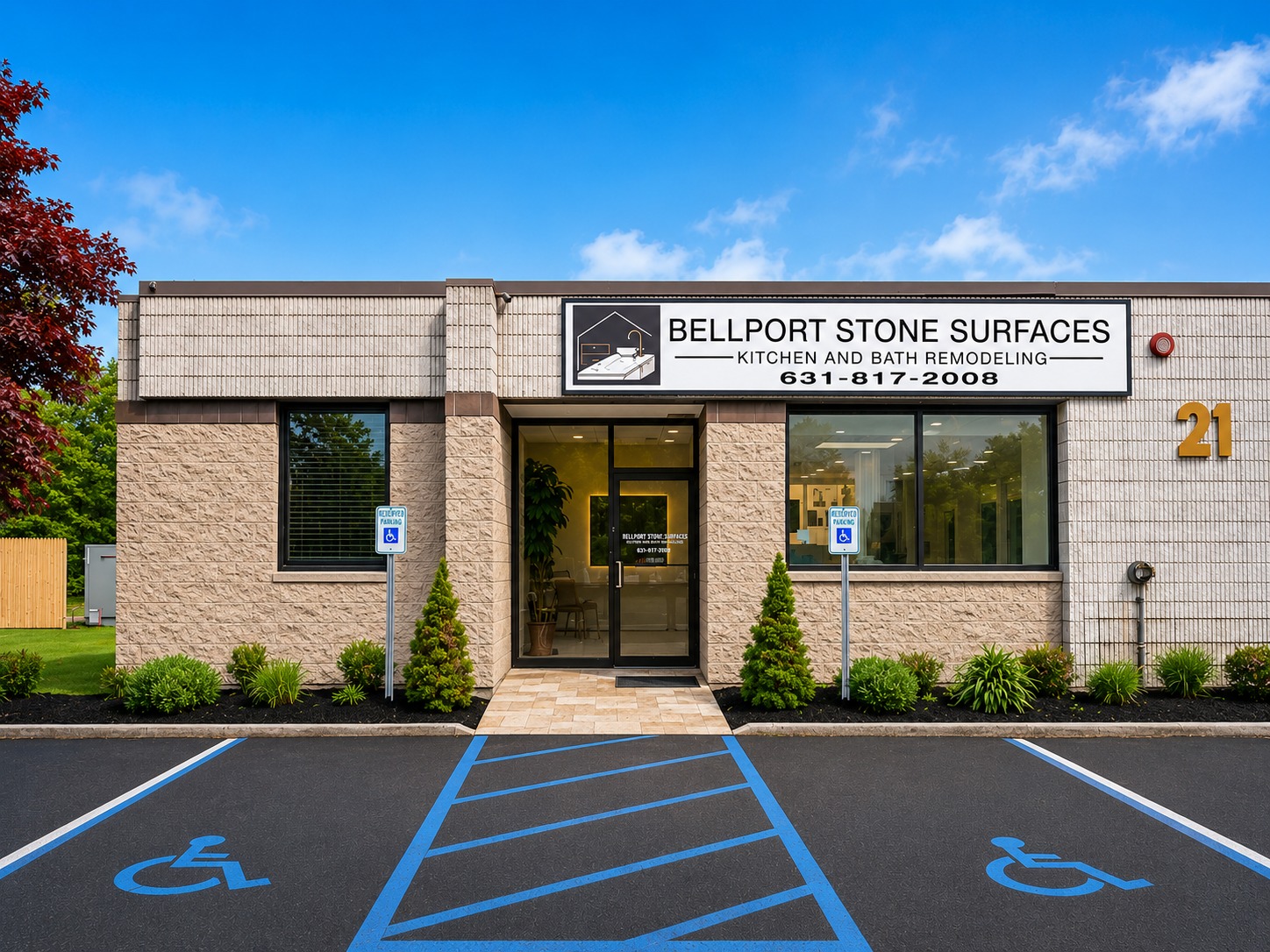 Bellport luxury stone showroom overview